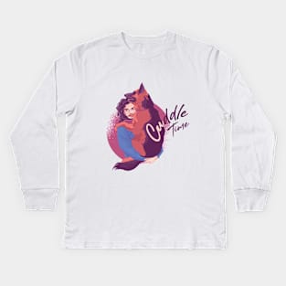 Dog Cuddle Time Kids Long Sleeve T-Shirt